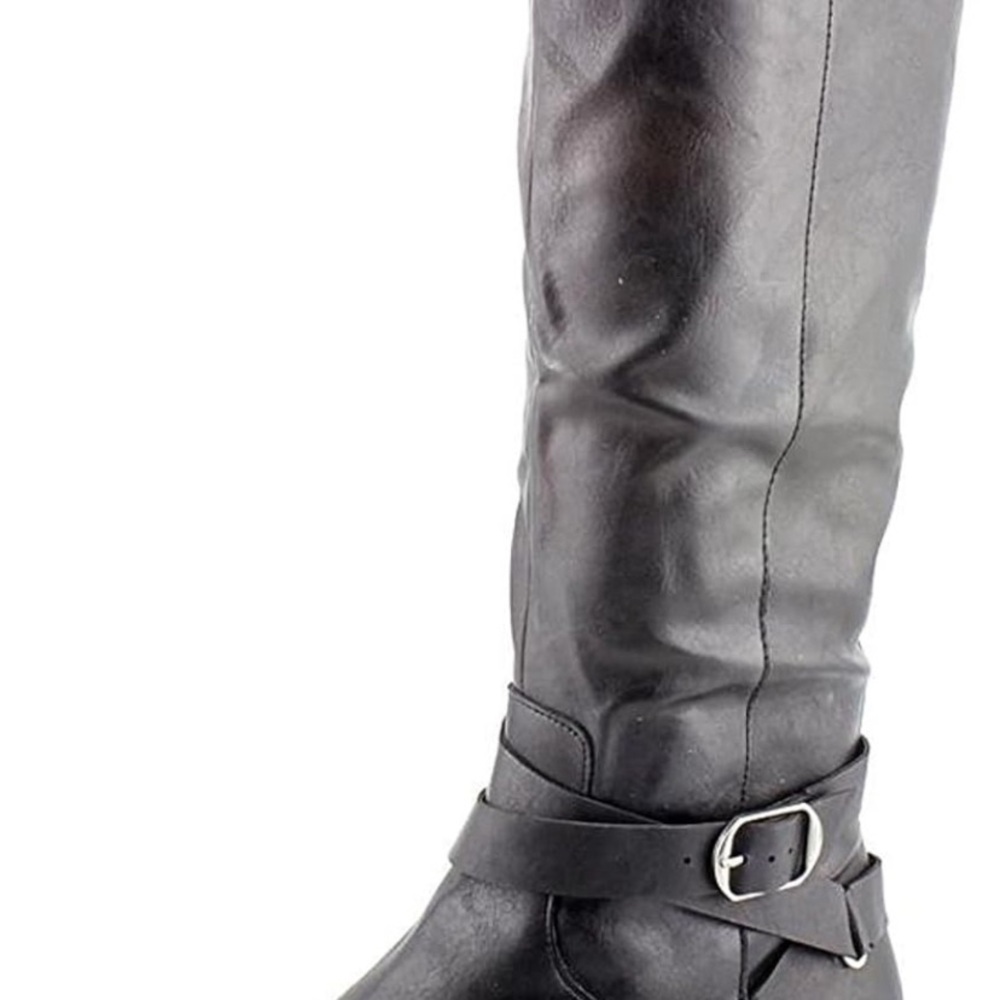 Style & Co Maddox Women's Black Leather Knee-High Boots